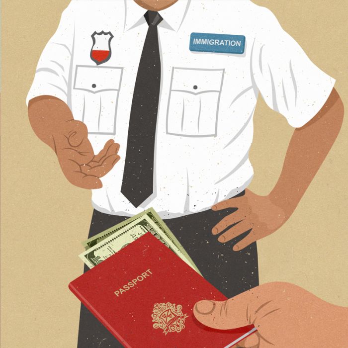 Satirical art illustrations by John Holcroft