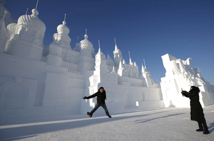 Harbin International Ice and Snow Sculpture Festival 2015, Heilongjiang province, China