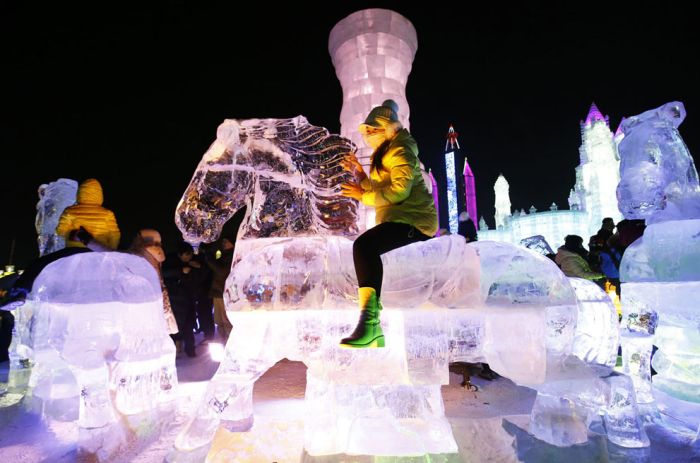 Harbin International Ice and Snow Sculpture Festival 2015, Heilongjiang province, China