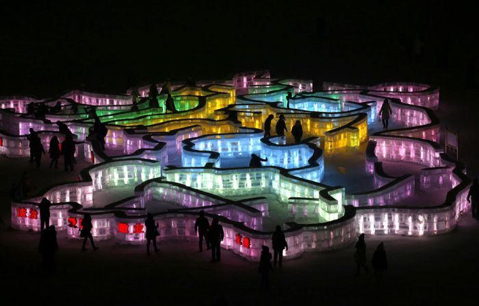 Harbin International Ice and Snow Sculpture Festival 2015, Heilongjiang province, China