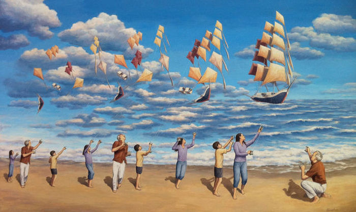 Surrealistic paintings by Rob Gonsalves