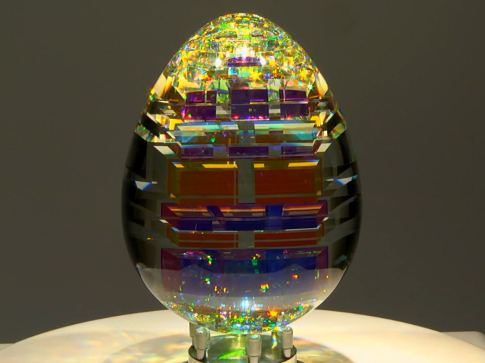 Glass sculptures based on the Fibonacci theory by Jack Storms