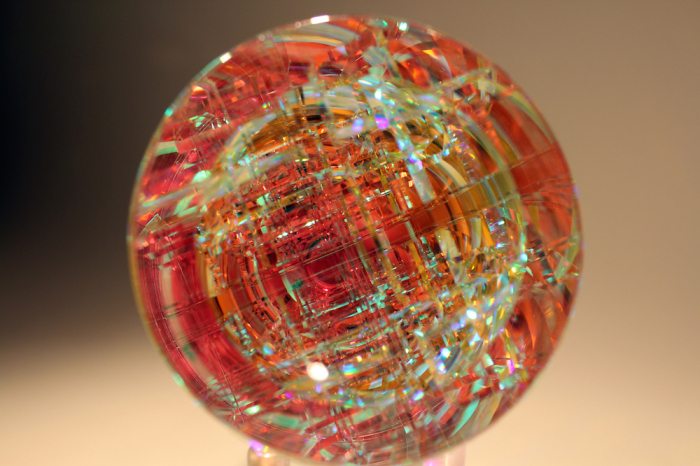 Glass sculptures based on the Fibonacci theory by Jack Storms