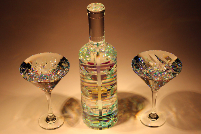 Glass sculptures based on the Fibonacci theory by Jack Storms