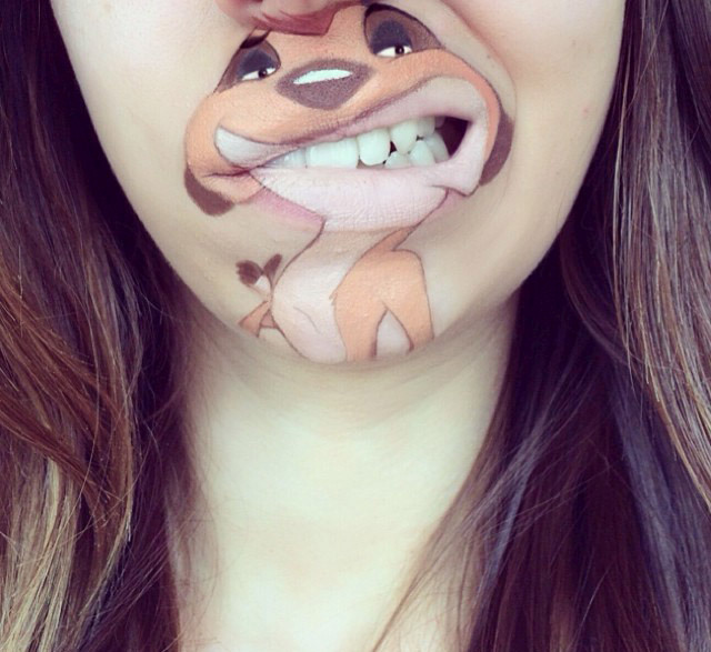 Cartoon characters face makeup by Laura Jenkinson