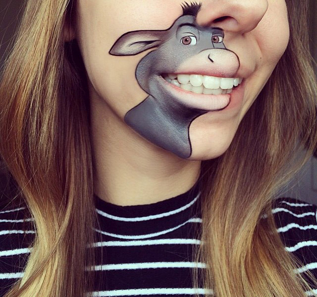 Cartoon characters face makeup by Laura Jenkinson