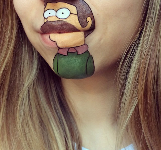 Cartoon characters face makeup by Laura Jenkinson