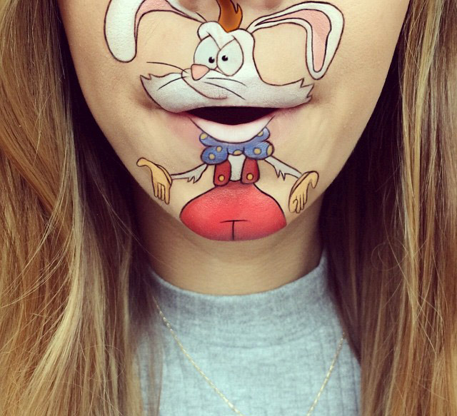 Cartoon characters face makeup by Laura Jenkinson