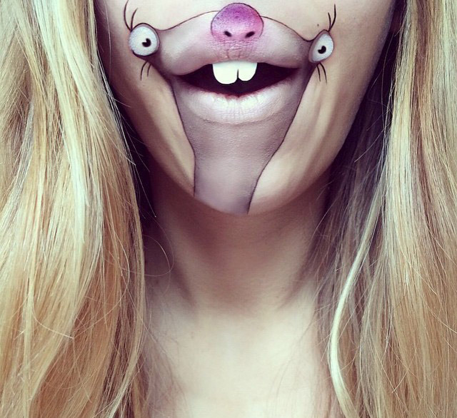 Cartoon characters face makeup by Laura Jenkinson