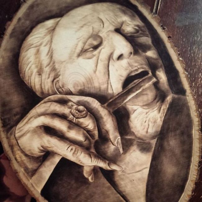 Pyrography wood burning by Rick Merian