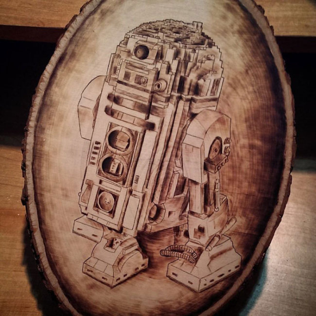 Pyrography wood burning by Rick Merian