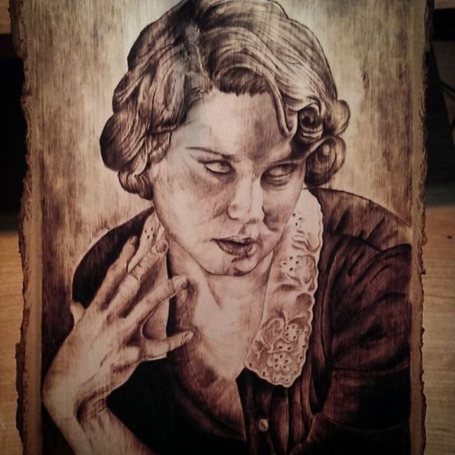 Pyrography wood burning by Rick Merian