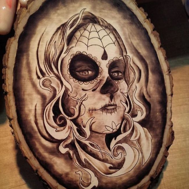 Pyrography wood burning by Rick Merian