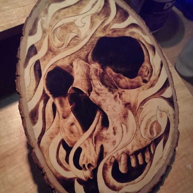 Pyrography wood burning by Rick Merian