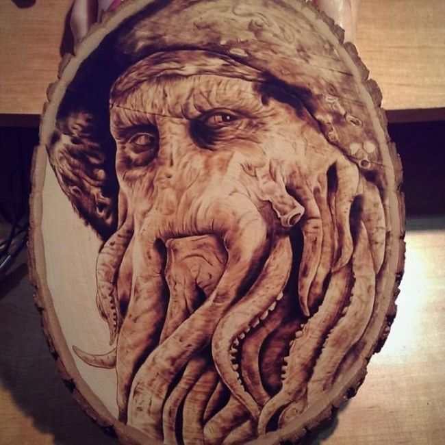 Pyrography wood burning by Rick Merian