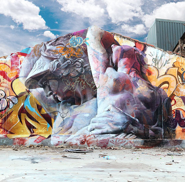 Street art graffiti by Pichi & Avo