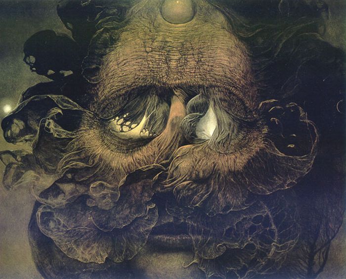 Fantastic realism and surrealistic oil paintings by Zdzisław Beksiński