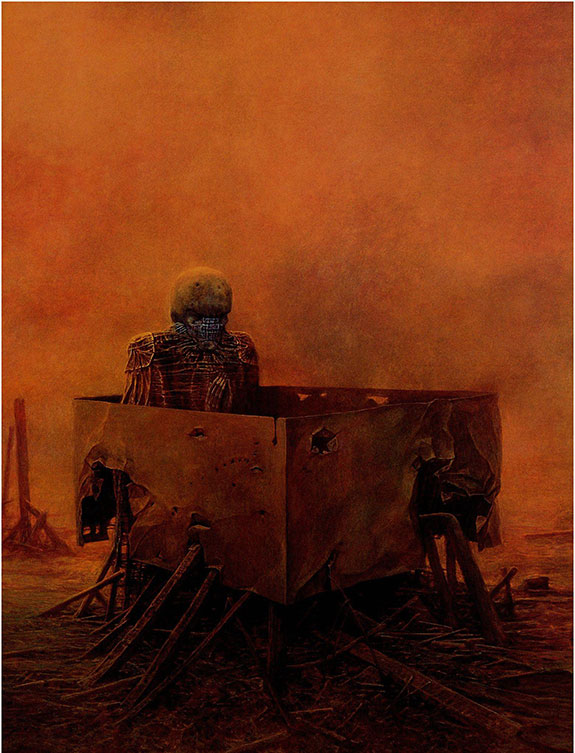 Fantastic realism and surrealistic oil paintings by Zdzisław Beksiński