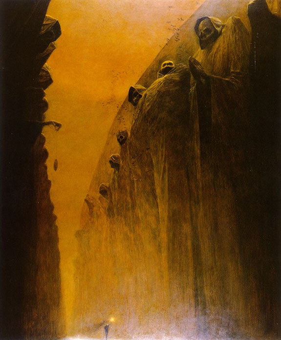 Fantastic realism and surrealistic oil paintings by Zdzisław Beksiński