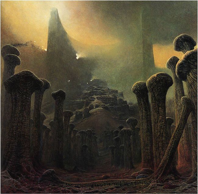 Fantastic realism and surrealistic oil paintings by Zdzisław Beksiński