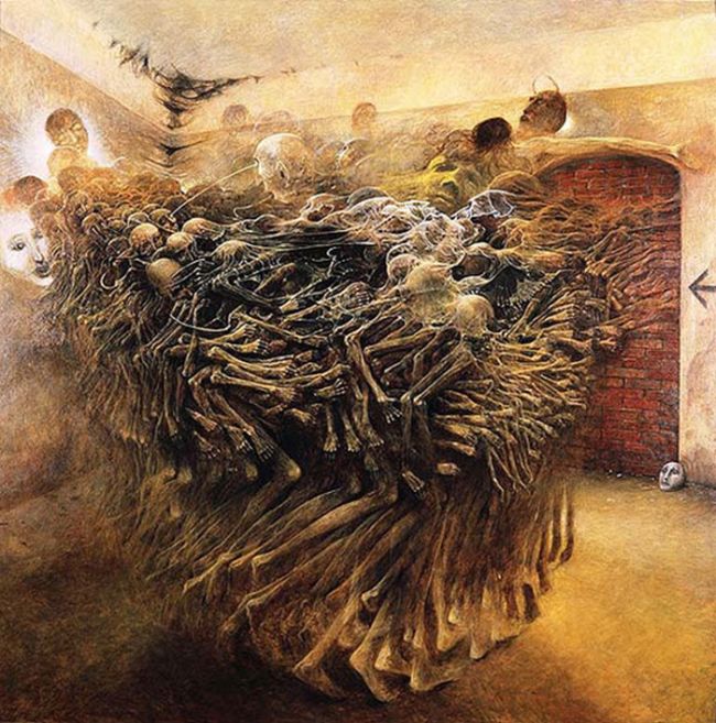 Fantastic realism and surrealistic oil paintings by Zdzisław Beksiński