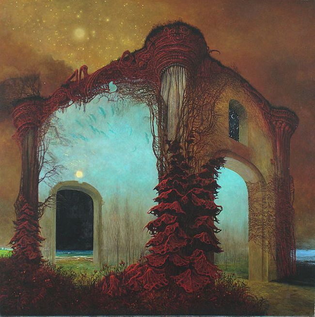 Fantastic realism and surrealistic oil paintings by Zdzisław Beksiński