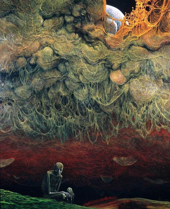 Fantastic realism and surrealistic oil paintings by Zdzisław Beksiński