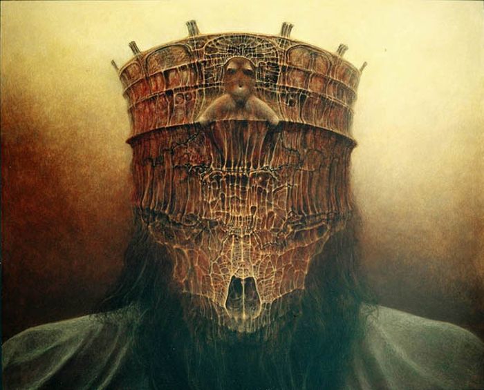 Fantastic realism and surrealistic oil paintings by Zdzisław Beksiński