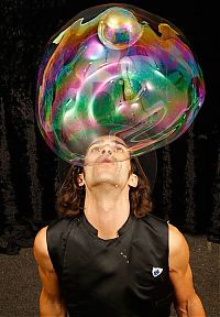TopRq.com search results: Giant soap bubbles by english man Sam Heath, 37 years