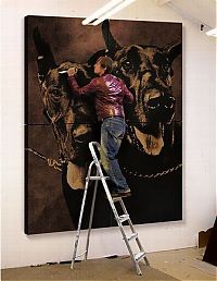 Art & Creativity: Knife and leather drawings, Mark Evans