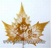 Art & Creativity: pictures on the leaves