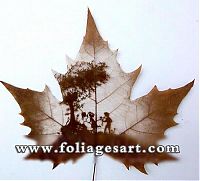 Art & Creativity: pictures on the leaves