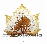 Art & Creativity: pictures on the leaves