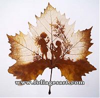 Art & Creativity: pictures on the leaves