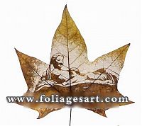 Art & Creativity: pictures on the leaves