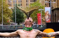 Art & Creativity: Swallowing 18 swords simultaneously, Cheney Haltgrin, 31 years