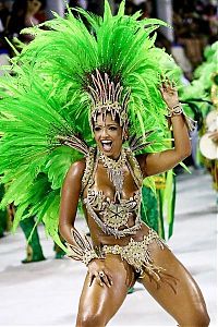 Art & Creativity: Rio carnival parade girls, Rio de Janeiro, Brazil