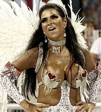 Art & Creativity: Rio carnival parade girls, Rio de Janeiro, Brazil