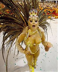 Art & Creativity: Rio carnival parade girls, Rio de Janeiro, Brazil