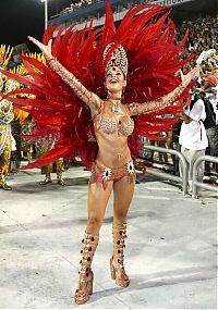 Art & Creativity: Rio carnival parade girls, Rio de Janeiro, Brazil