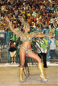 Art & Creativity: Rio carnival parade girls, Rio de Janeiro, Brazil