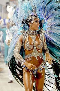 Art & Creativity: Rio carnival parade girls, Rio de Janeiro, Brazil