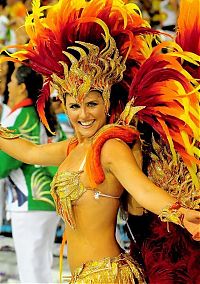 Art & Creativity: Rio carnival parade girls, Rio de Janeiro, Brazil