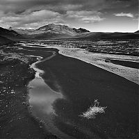 black and white landscape photography