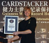 Art & Creativity: House of cards record, model of the Venetian Casino in Macau, China, by Bryan Berg