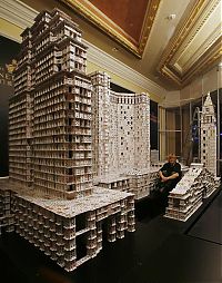 Art & Creativity: House of cards record, model of the Venetian Casino in Macau, China, by Bryan Berg
