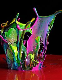 Art & Creativity: colorful high-speed water figures