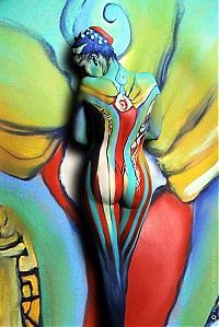 Art & Creativity: body art girl painting