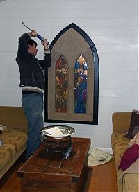 Art & Creativity: motherboard stained glass window