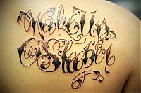 Art & Creativity: typographic tattoos